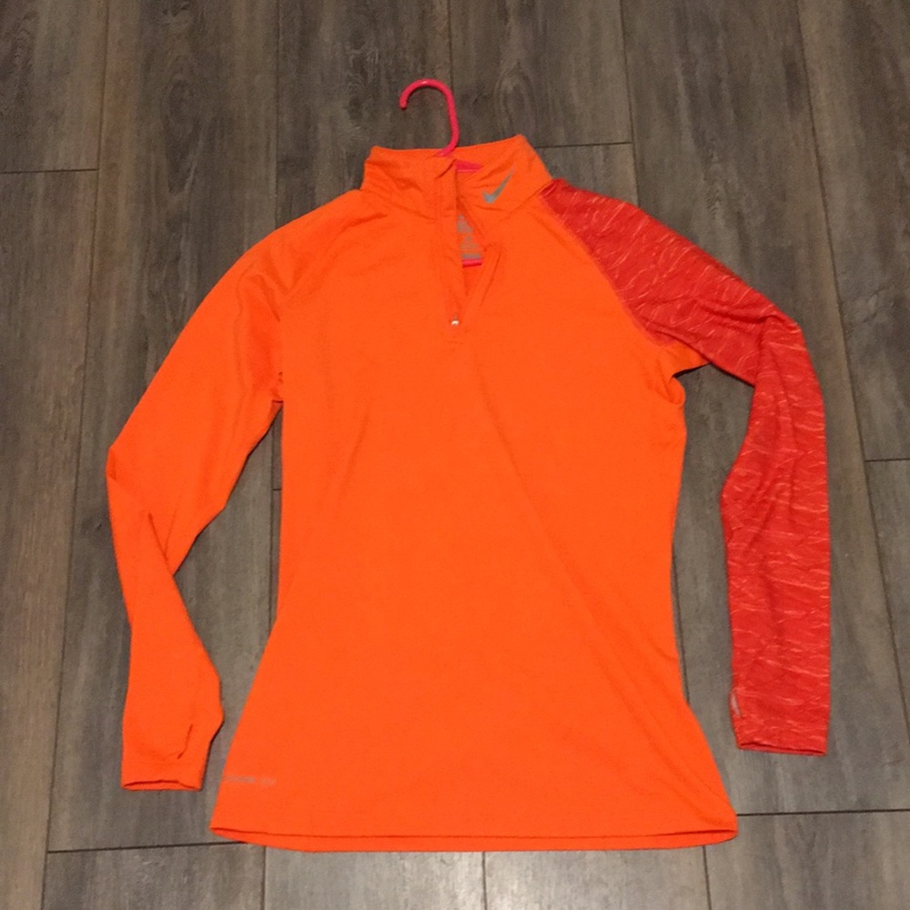 Nike Dri-fit orange pullover
